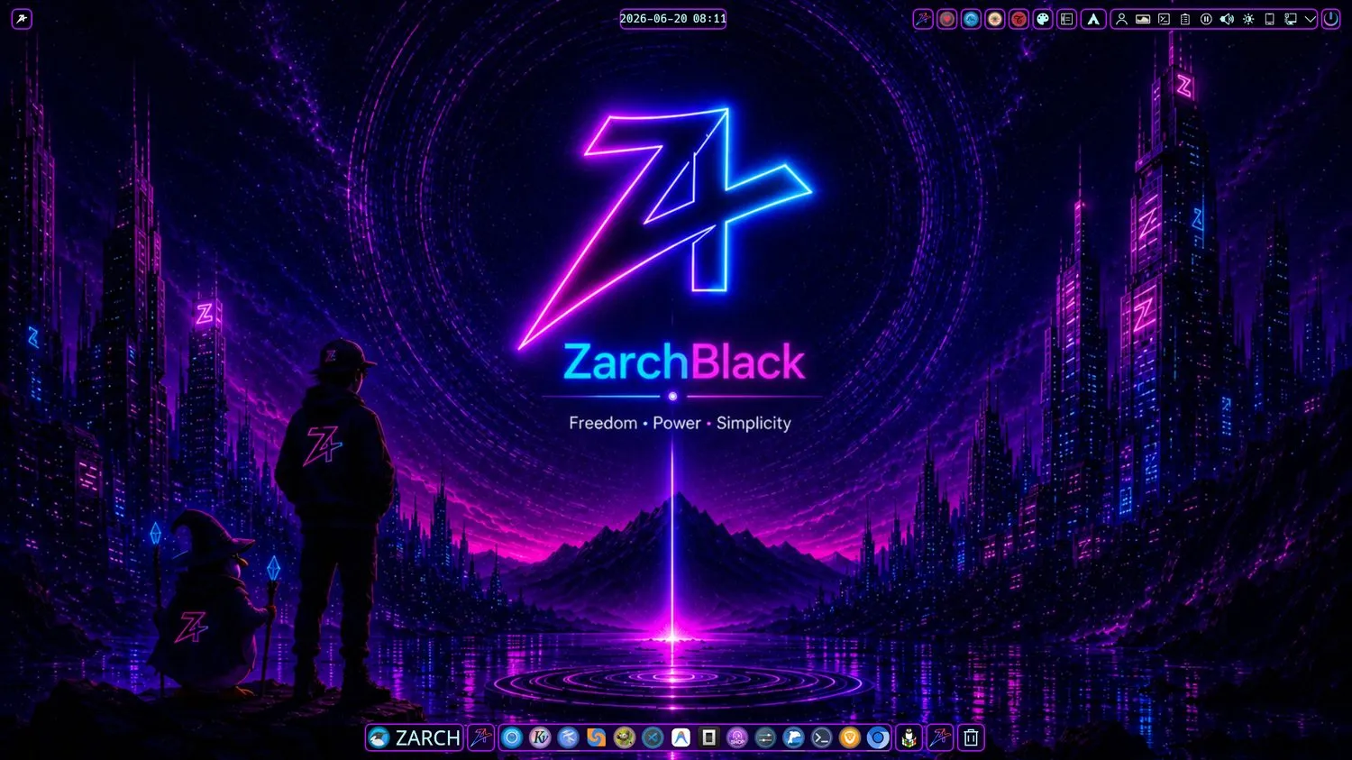 ZarchBlack KDE Plasma desktop