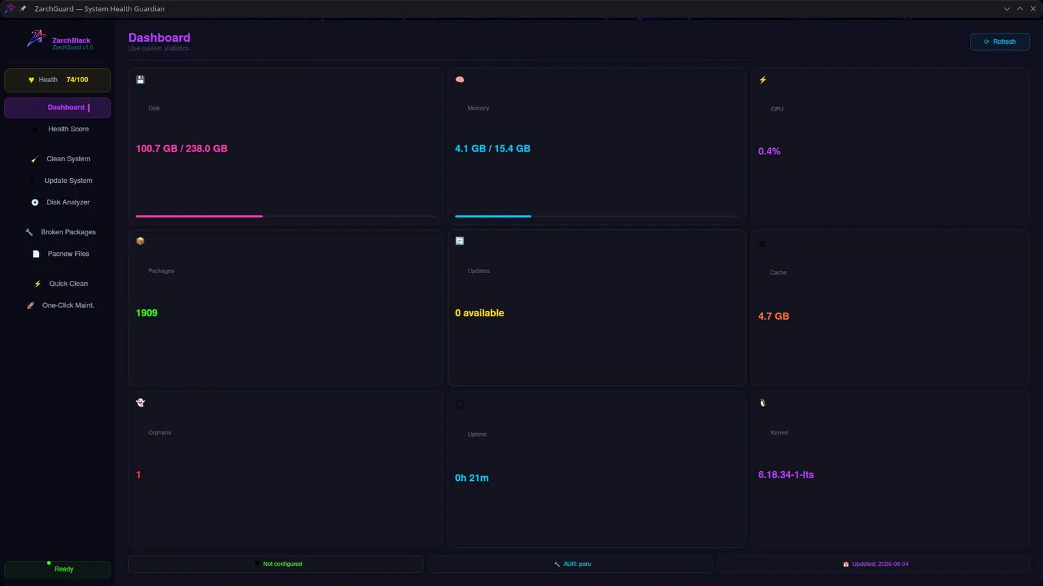 ZarchGuard screenshot