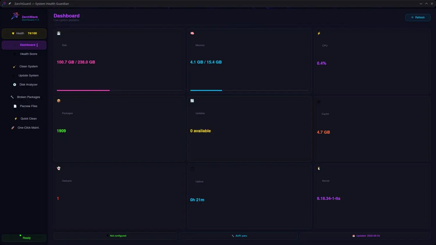 ZarchGuard Dashboard