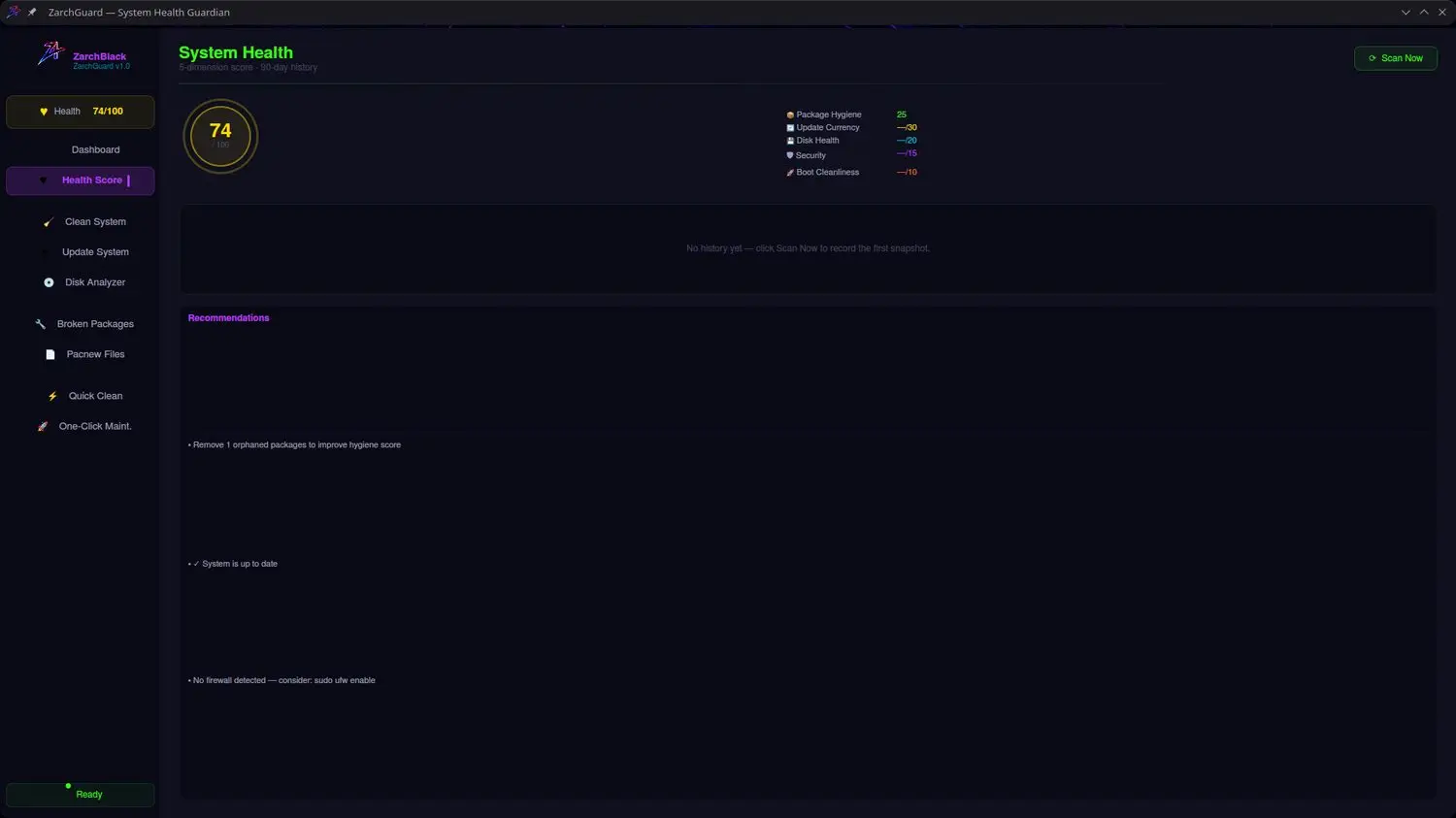 ZarchGuard Health Score