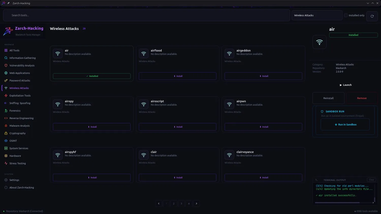 Zarch-Hacking screenshot